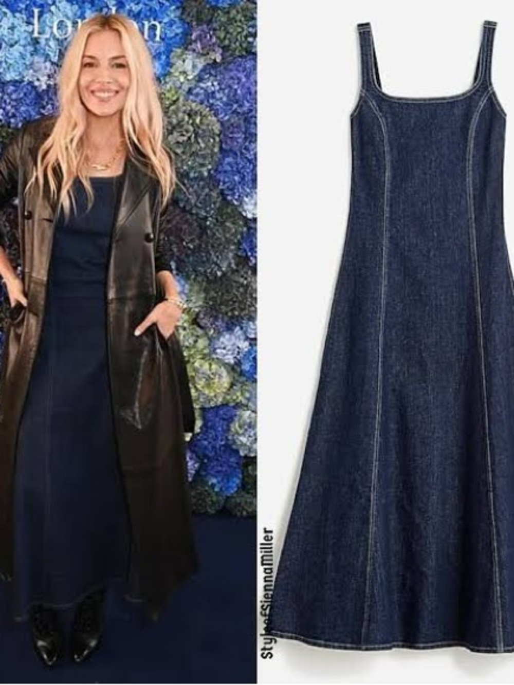 Madewell Alexa Chung Dark Indigo Denim Dress - Picture 4 of 5